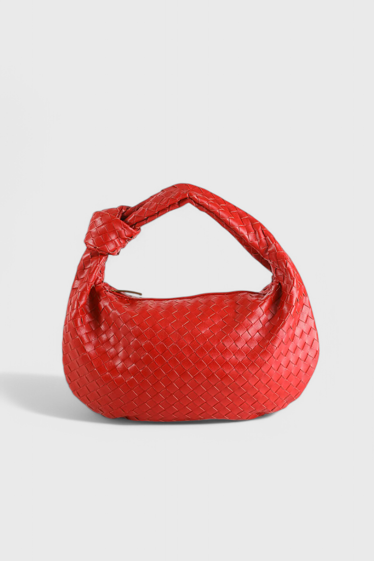 Sage Bolso de Hombro Mediano Tejido