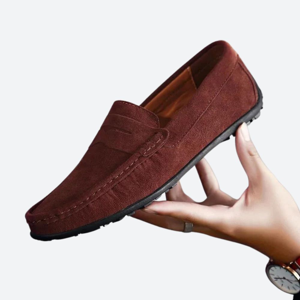 Mocasines clásicos de ante para hombre
