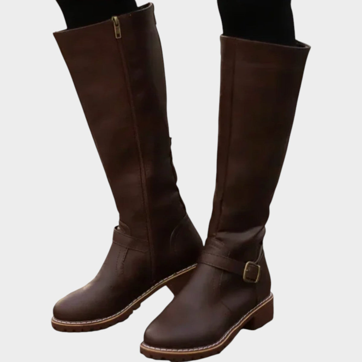 Petra | Leather Knee-High Orthopedic Boots