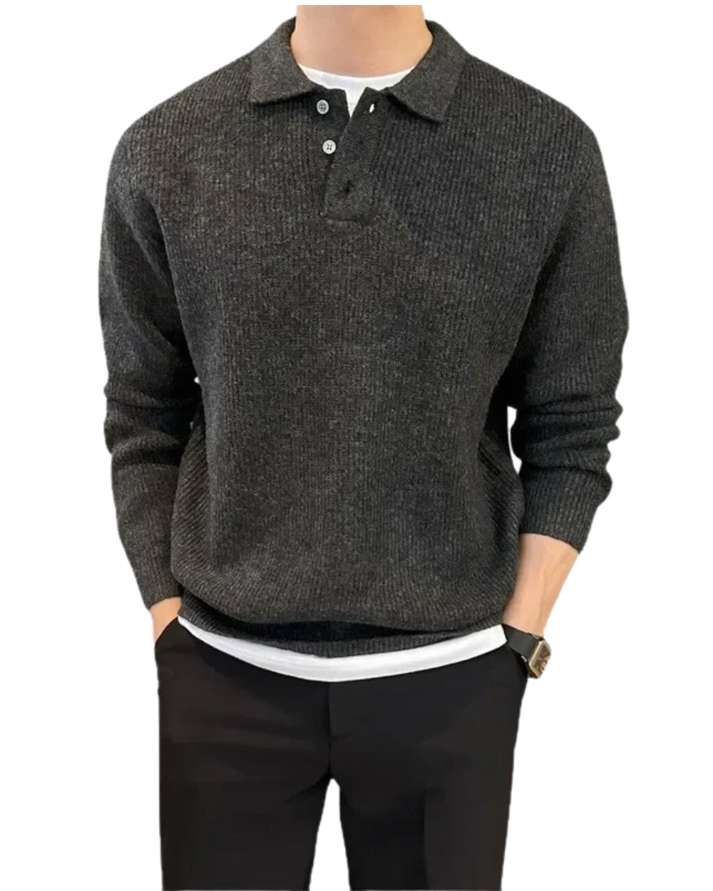 Elegante jersey polo de punto