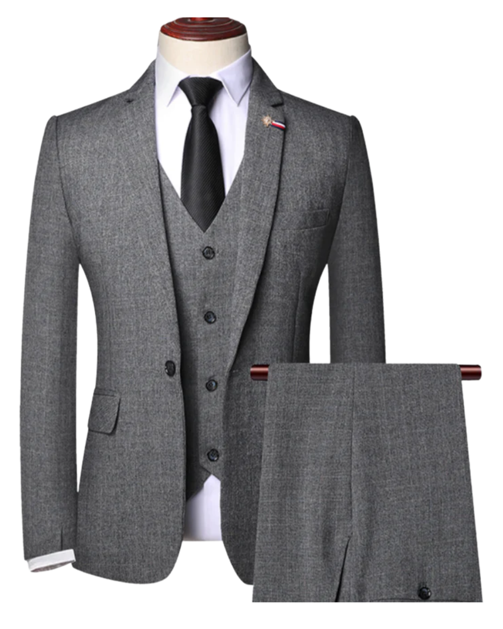 Traje de tres piezas para hombre