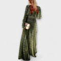 Elegant Long Dress with Polka Dot Print