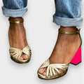 Elisa | Classic Sandals with Golden Straps